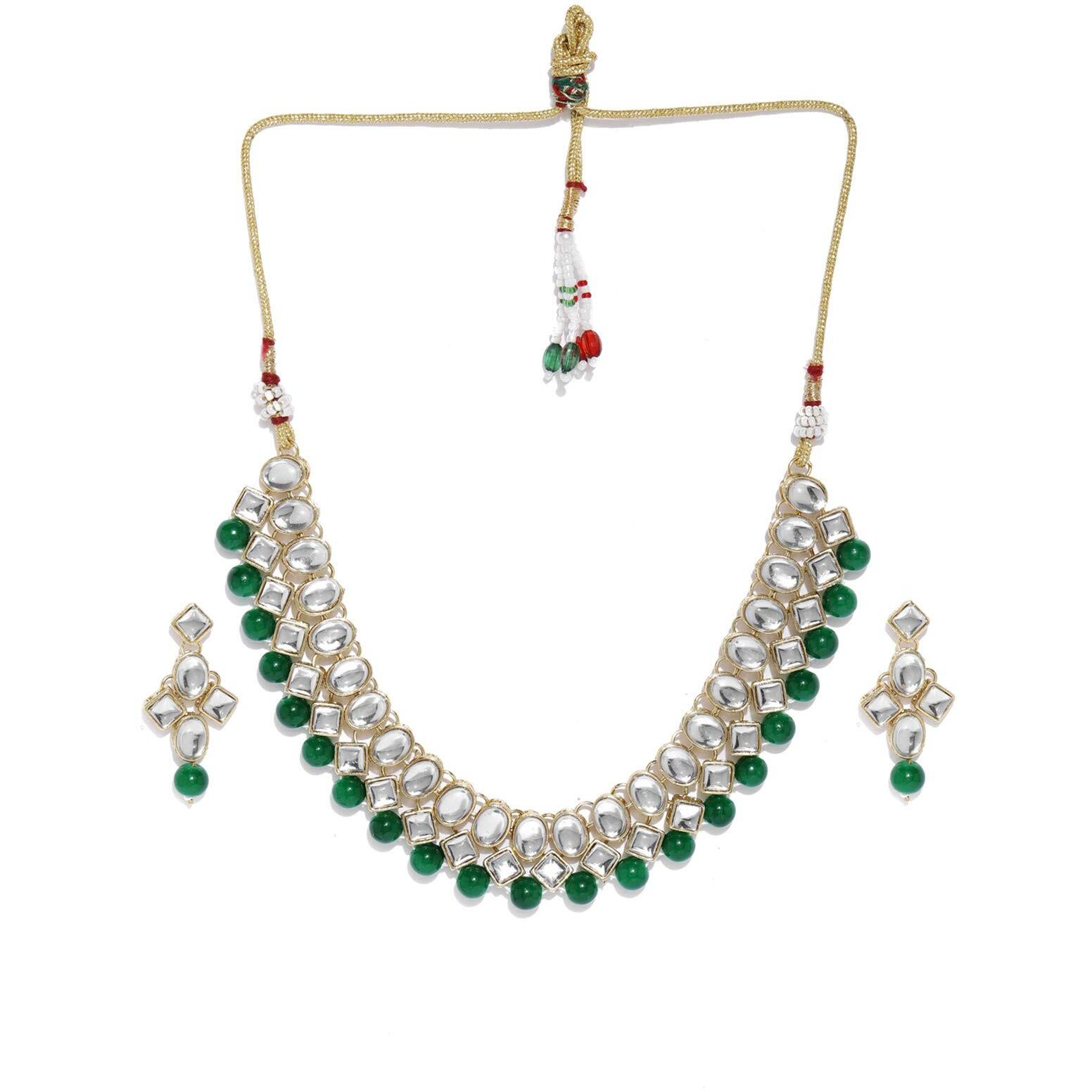 Zaveri Pearls Kundan & Pearls Jewellery Set for Women (Golden)(ZPFK8530)