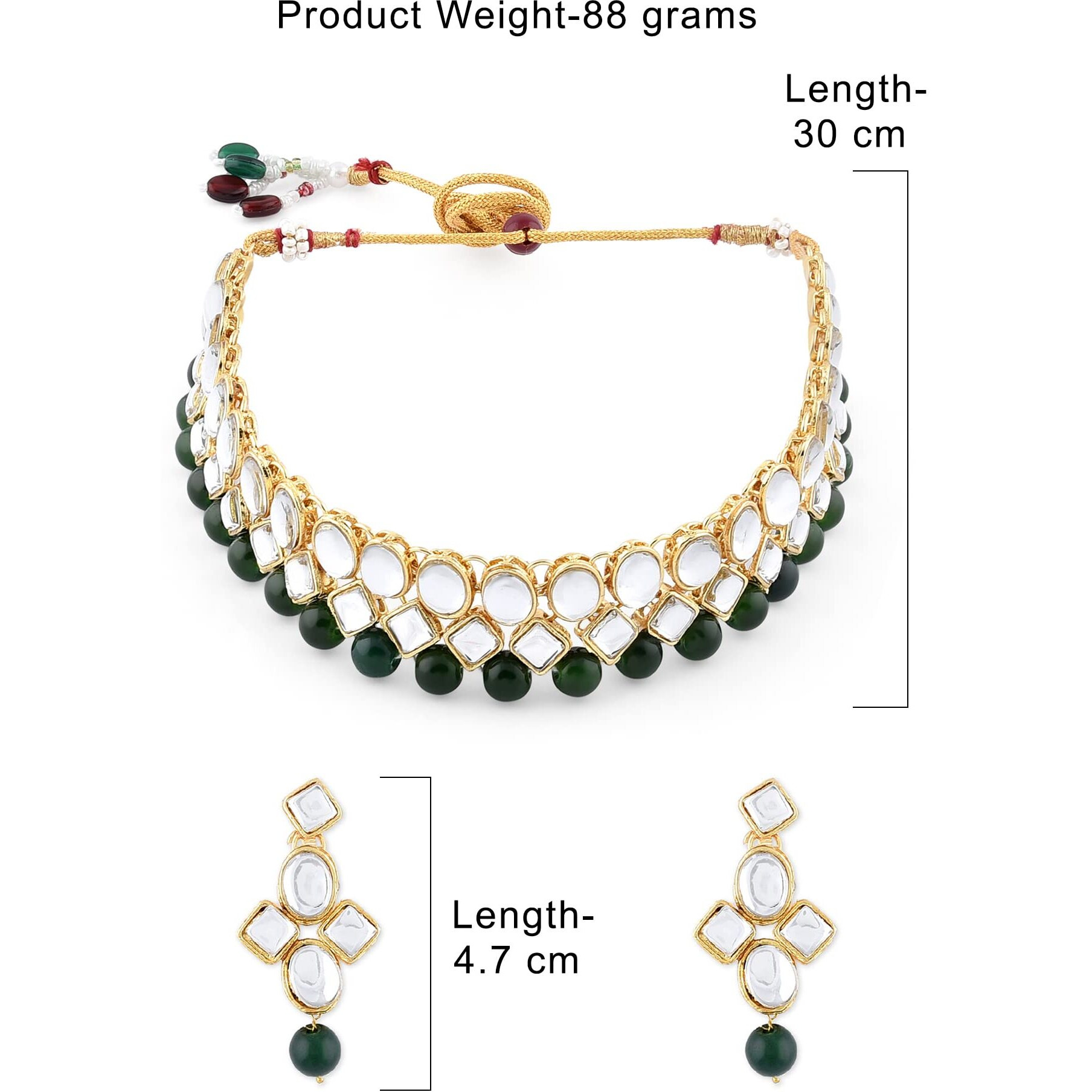 Zaveri Pearls Kundan & Pearls Jewellery Set for Women (Golden)(ZPFK8530)