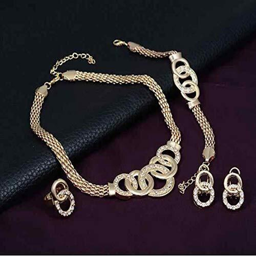 Jewels Galaxy Adorable AD & Pearl Studded Mesmerizing Necklace Set with Bracelet for Women/Girls (CT-CB-MIIX-49512)
