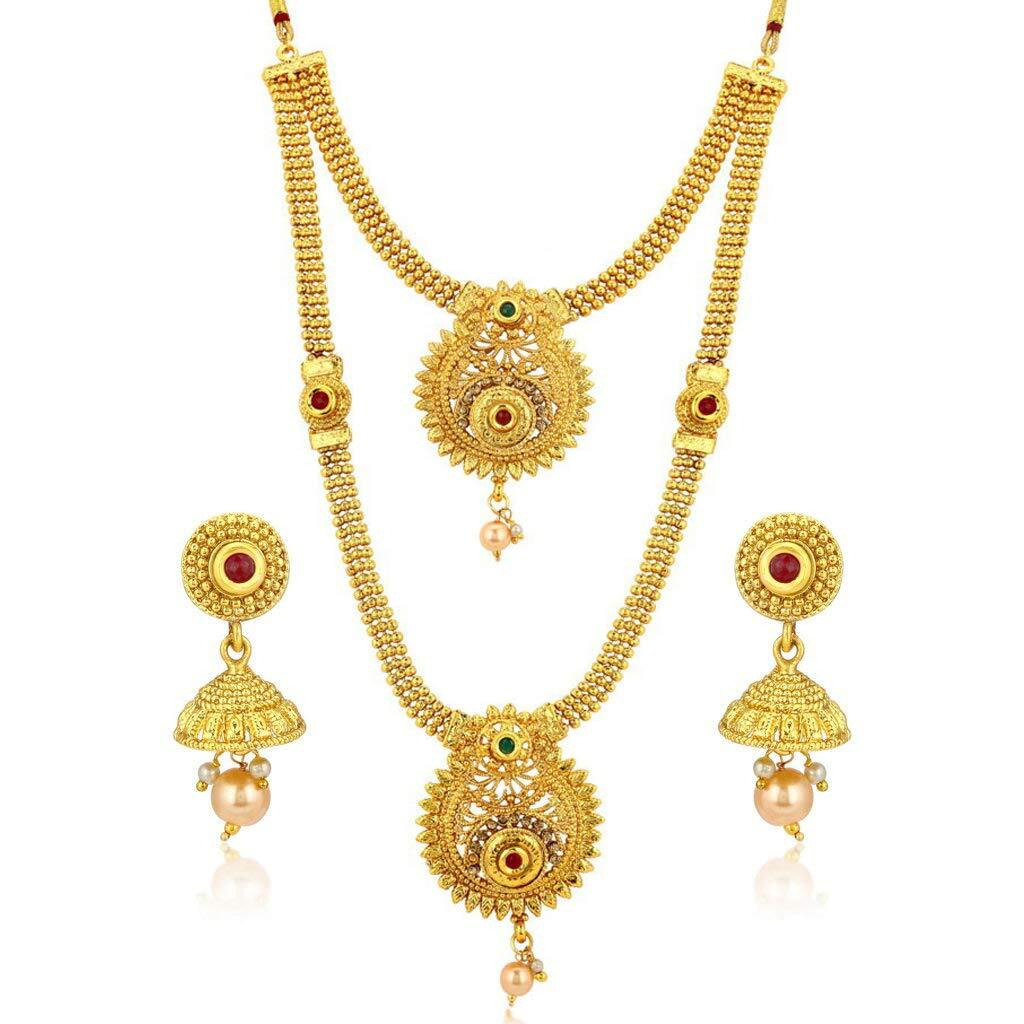 Sukkhi Cluster Gold Plated Trendy Necklace Set For Women