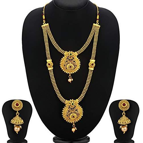 Sukkhi Cluster Gold Plated Trendy Necklace Set For Women