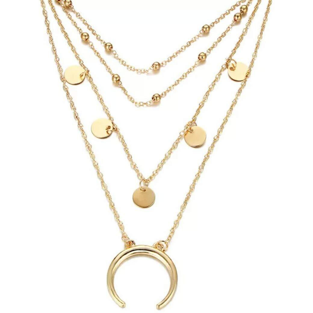 Jewels Galaxy Gold Plated Trending Lock inspired Layered Necklace Set (CT-NCKH-44085) for Womens