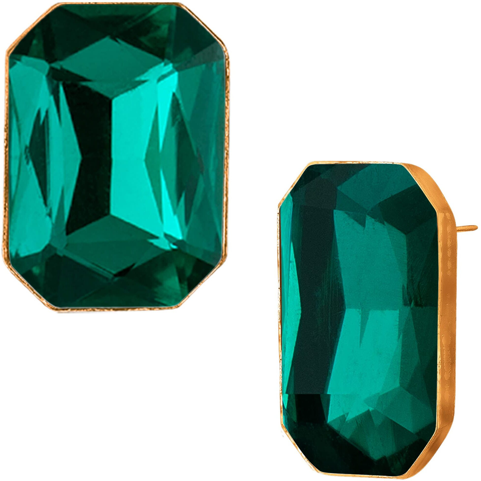 JFL - Jewellery for Less Green Gold Plated Crystal Pendant with Chain and Earrings Set for Women- Valentine Latest Love,Valentine