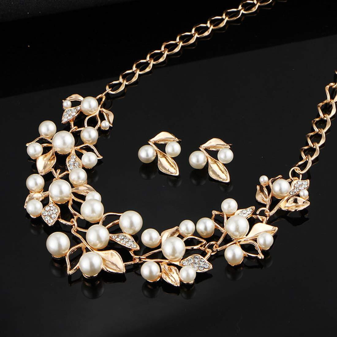 Jewels Galaxy Adorable AD & Pearl Studded Mesmerizing Necklace Set with Bracelet for Women/Girls (CT-NCCK-44094)