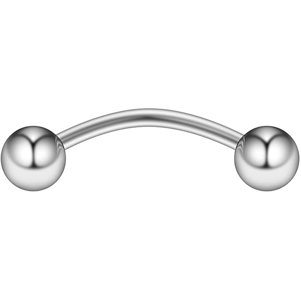 Via Mazzini 316L Stainless Steel Tiny Eyebrow Ear Navel Belly Lip Ring Body Piercing Jewelry For Men And Women (BB0033) 3 Pcs