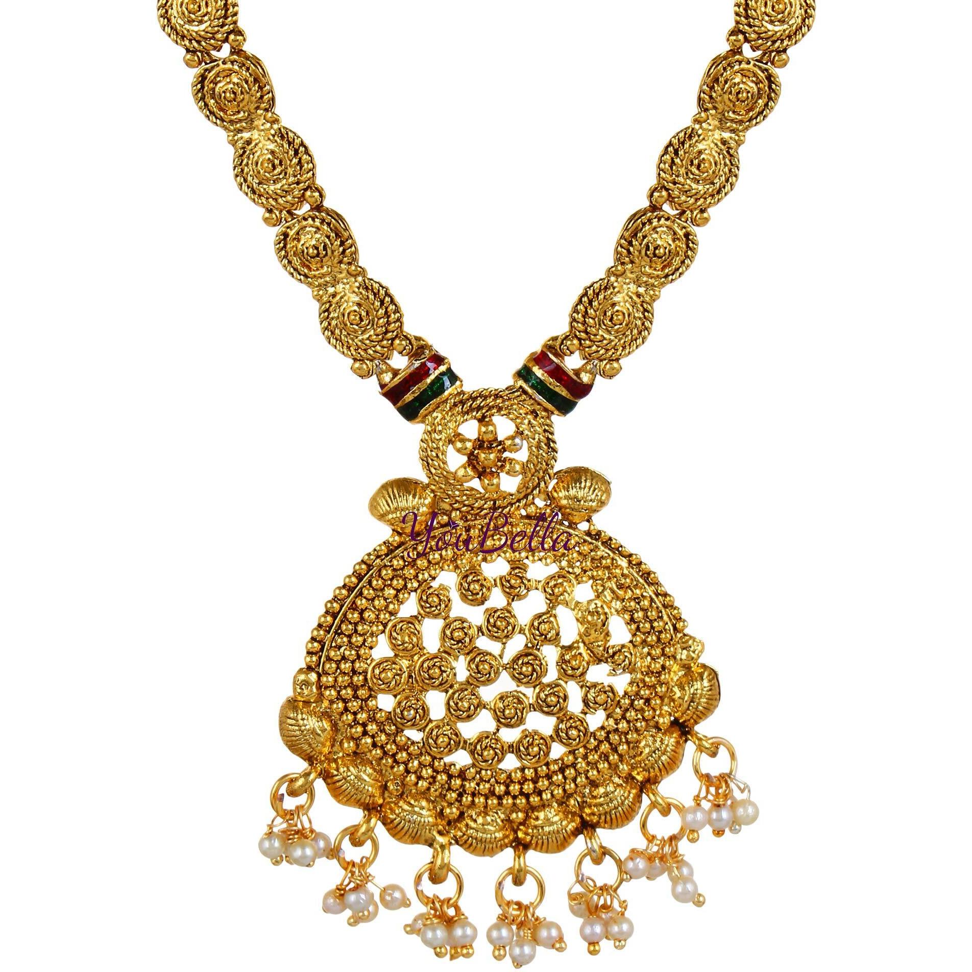 YouBella Jewellery Sets for Women Gold Plated Necklace Jewellery set with Earrings For Girls/Women (Spiral)