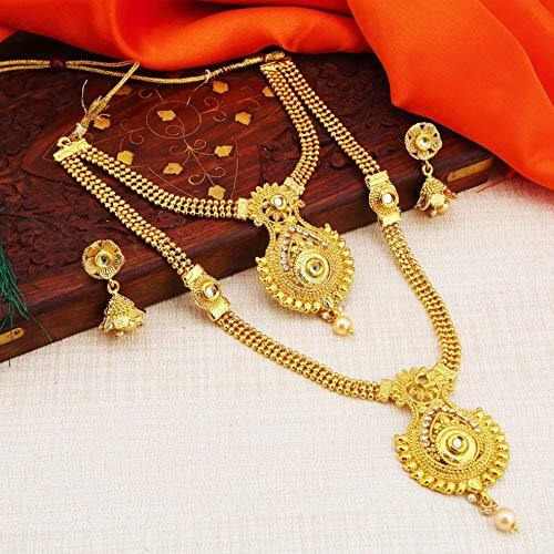 Sukkhi Traditional Gold Plated Peacock Design Necklace Set For Women