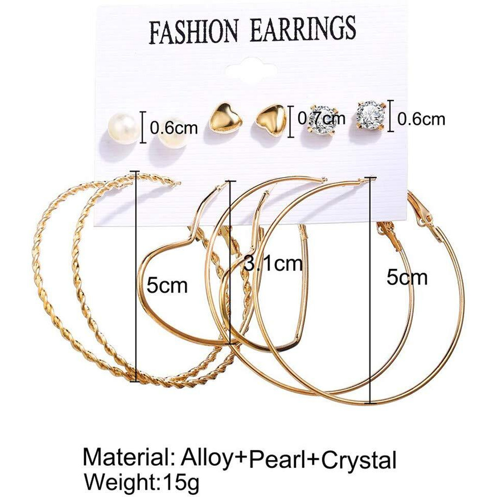 Jewels Galaxy Limited Edition Set of 2 Gold Plated Drop Earrings and a Layered Necklace (JG-PC-ERRG-186)