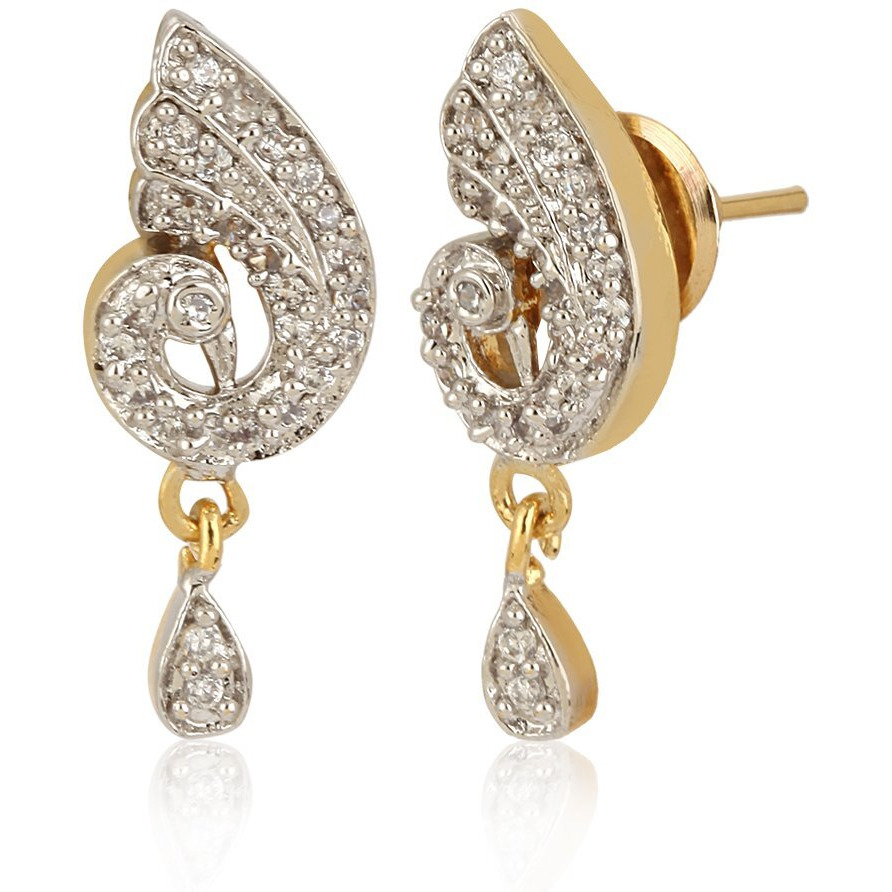 Jewels Galaxy American Diamond Studded Gold Plated Mangalsutra Set for Women (JG-MNSS-08)