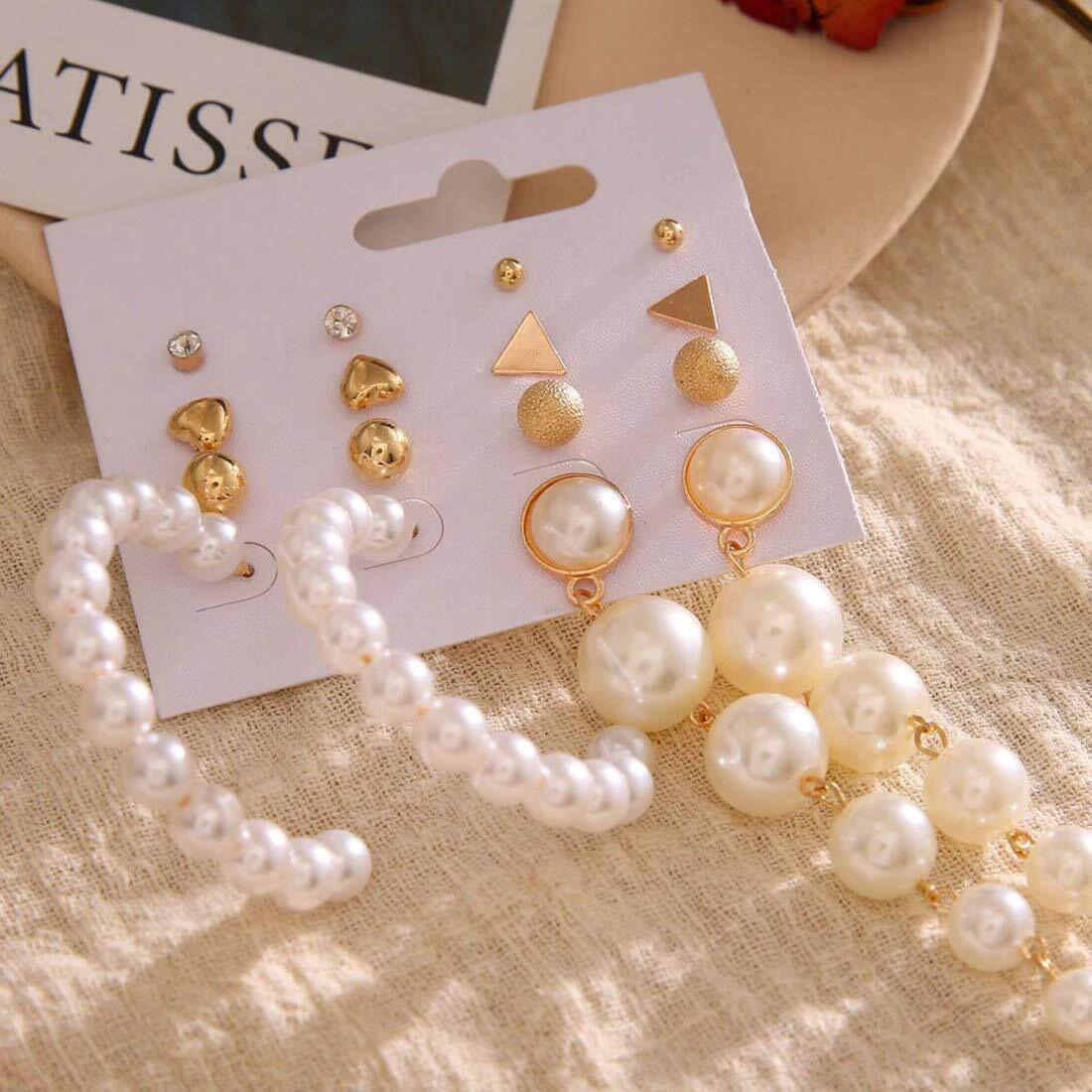 Jewels Galaxy Limited Edition Set of 2 Gold Plated Drop Earrings and a Layered Necklace (JG-PC-ERGI-188)