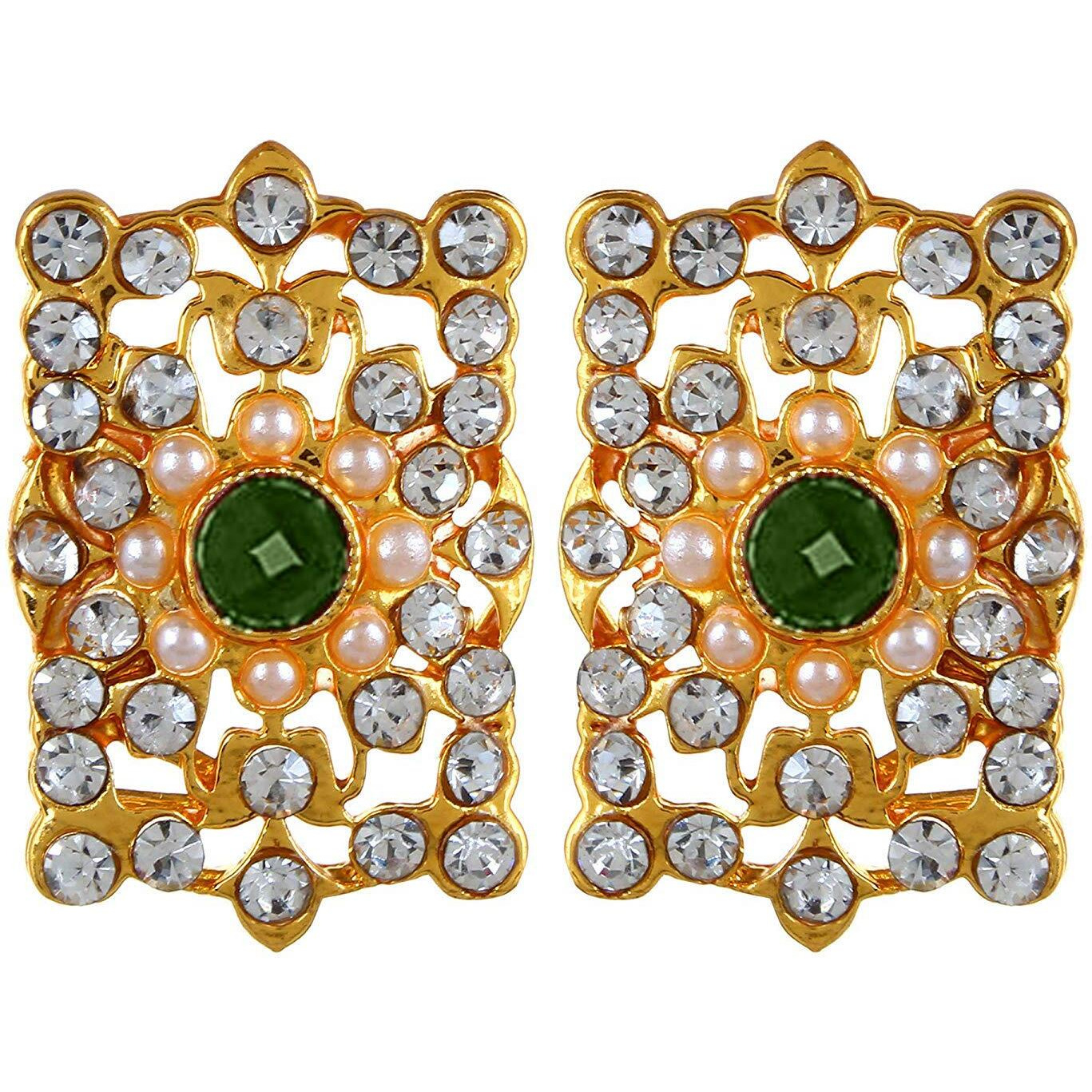 YouBella Jewellery Set for women Mughal Era traditional Necklace Jewellery set with Earrings For Girls/Women (Green)