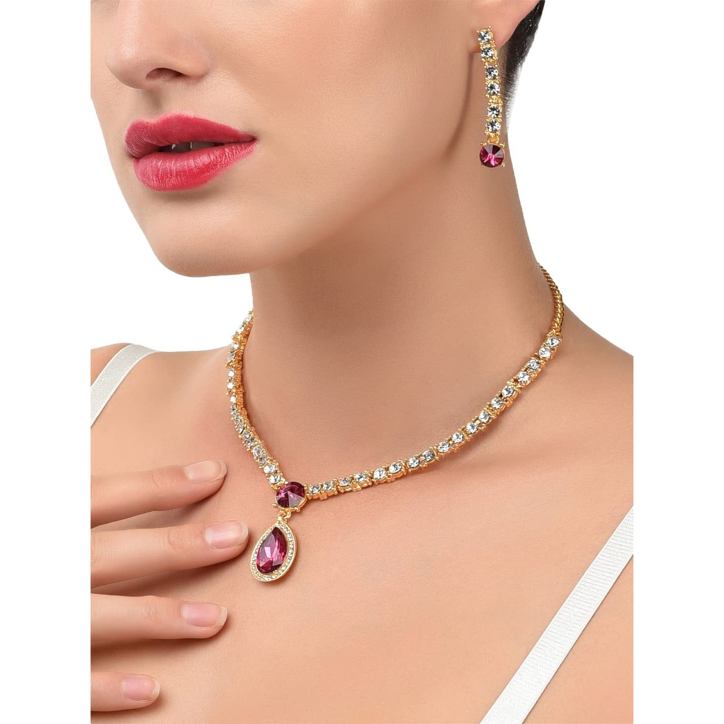 ZAVERI PEARLS Combo of 2 Fashion Diva Necklace Set For Women-ZPFK6505