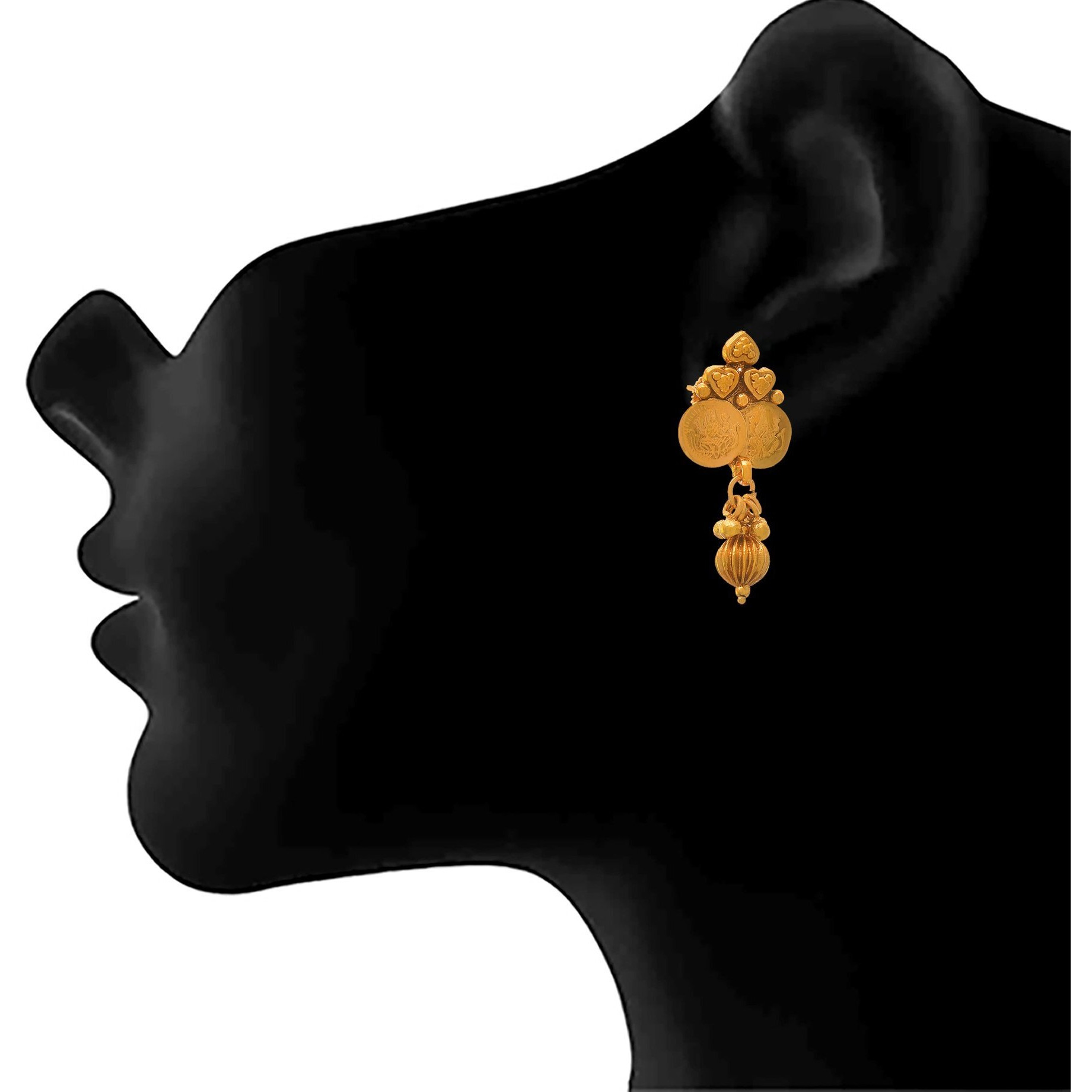 JFL - Jewellery for Less Traditional Ethnic One Gram Gold Plated Goddess Laxmi Coin Mangalsutra for Women,Valentine