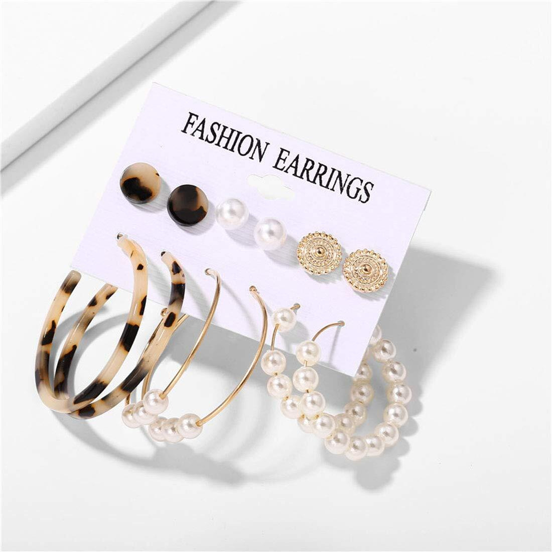 Jewels Galaxy Gold Plated Set of 6 Studs & Hoop Earrings (JG-PC-ERGV-177) For Womens