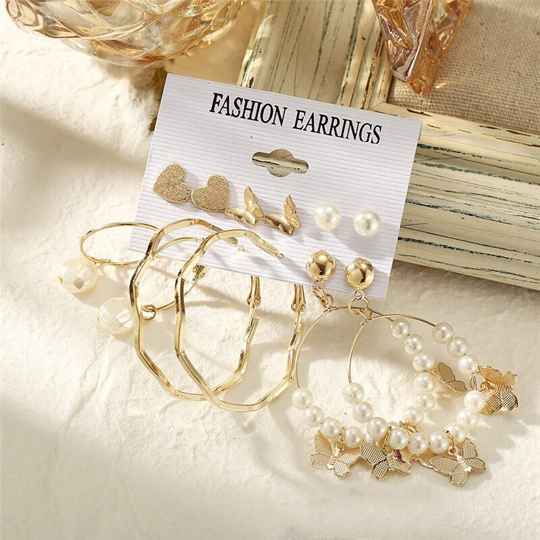 Jewels Galaxy Jewellery For Women Gold-Toned Gold Plated Earrings Combo (JG-PC-ERGG-8628)