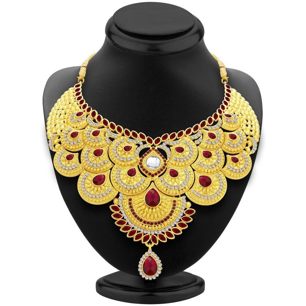 Sukkhi Elegant Gold Plated AD Necklace Set For Women