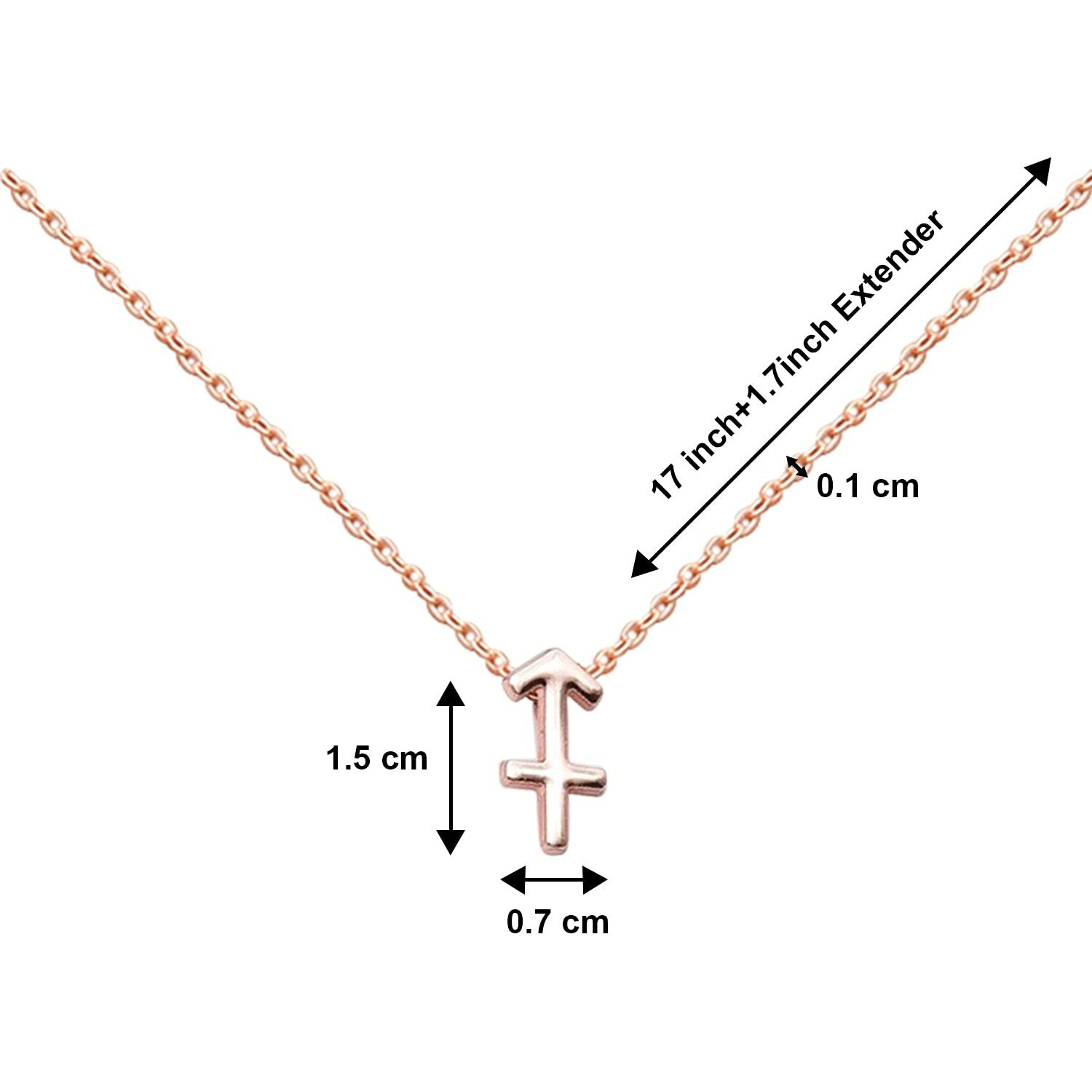 Peora Sagittarius Horoscope Zodiac Sign Gold Plated Pendant Necklace Jewellery Women Gifts