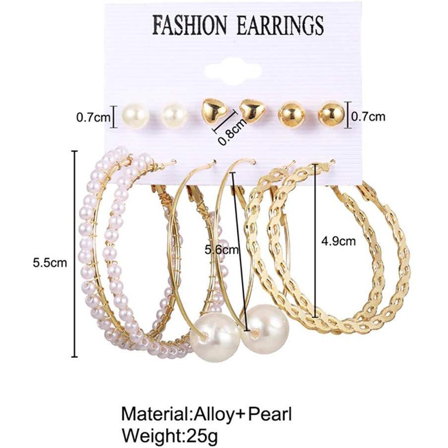 Jewels Galaxy Jewellery For Women Gold-Toned Gold Plated Earrings Combo (JG-PC-ERGG-8627)