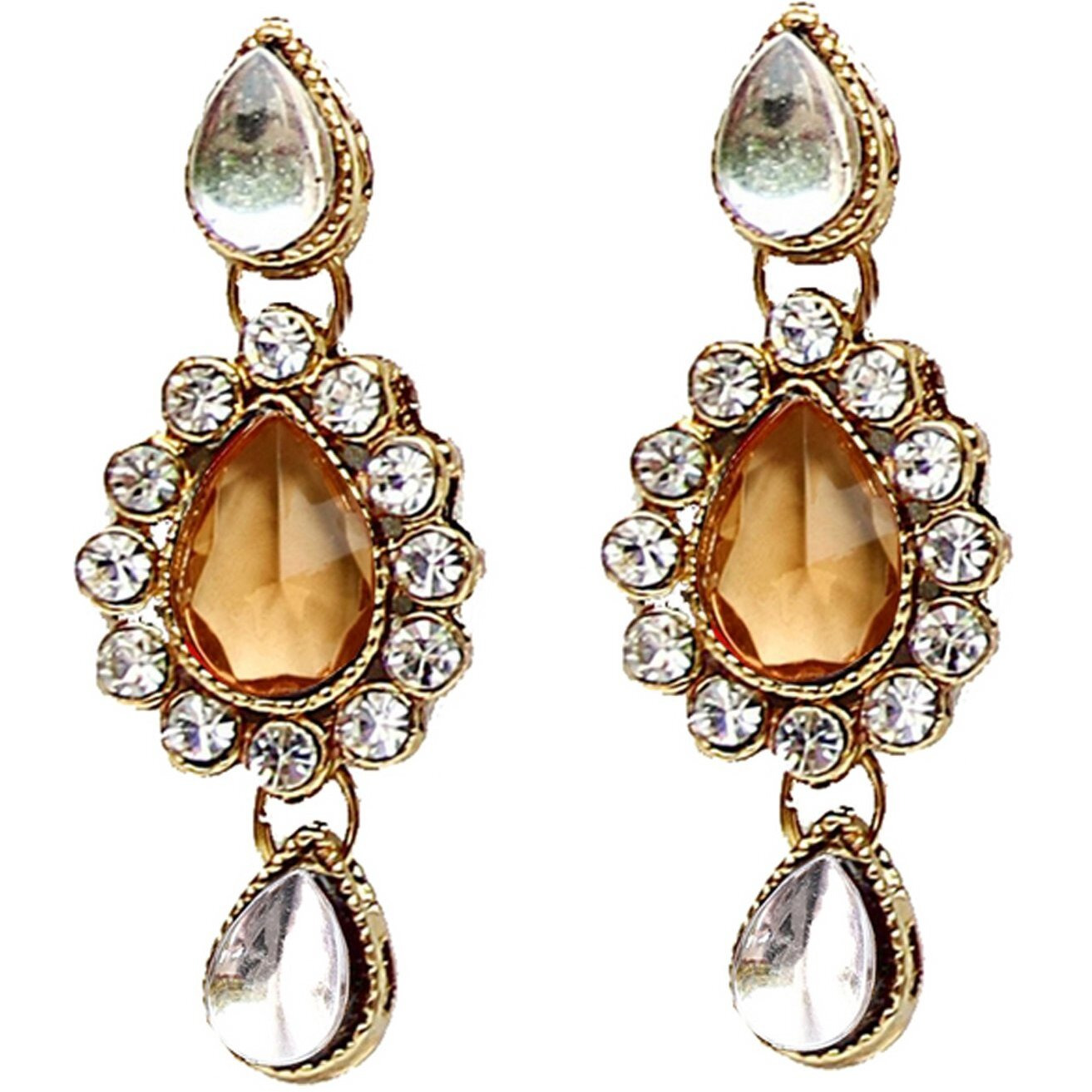 Lucky Jewellery 1-Line Golden Colour Kundan Set (MSK-1-LINE-LCT)