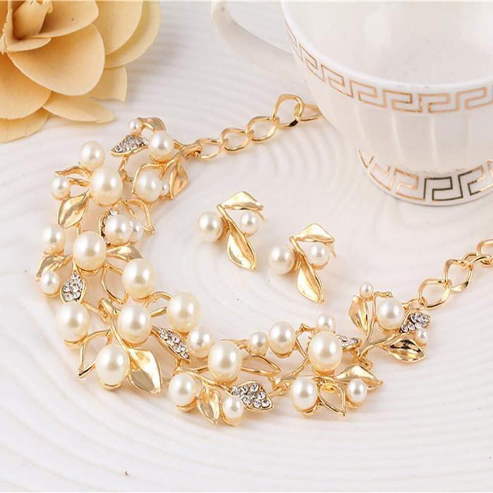 Jewels Galaxy Jewellery For Women Gold Plated Necklace Set (CT-NCK-44094)