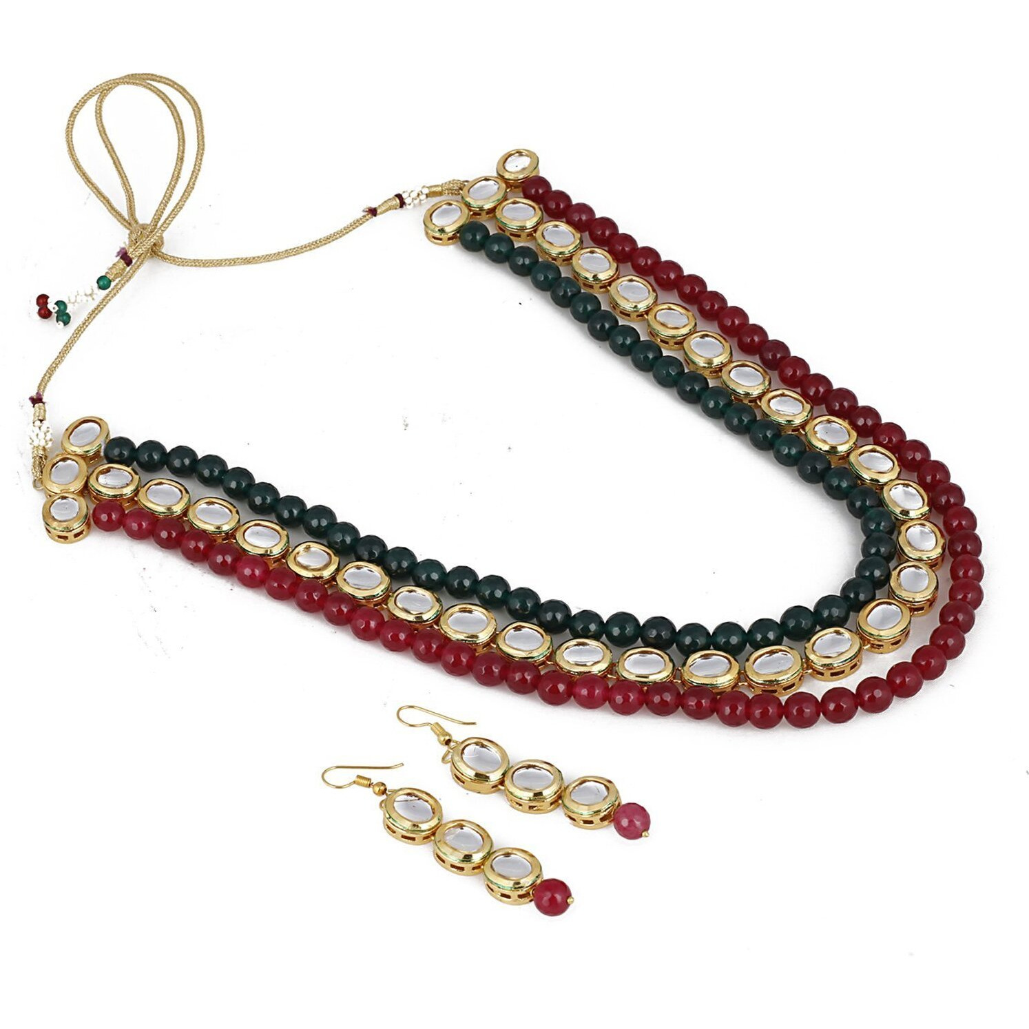 Shining Diva Fashion Gold Plated Jewellery Set for Women (Multi-Colour) (9605s)