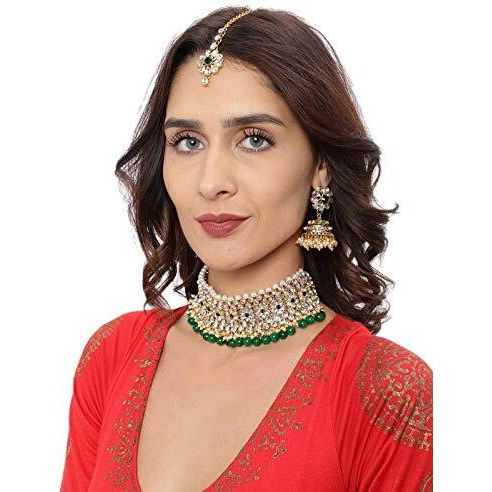 Zaveri Pearls Kundan & Pearls Jewellery Set for Women (Golden)(ZPFK8529)