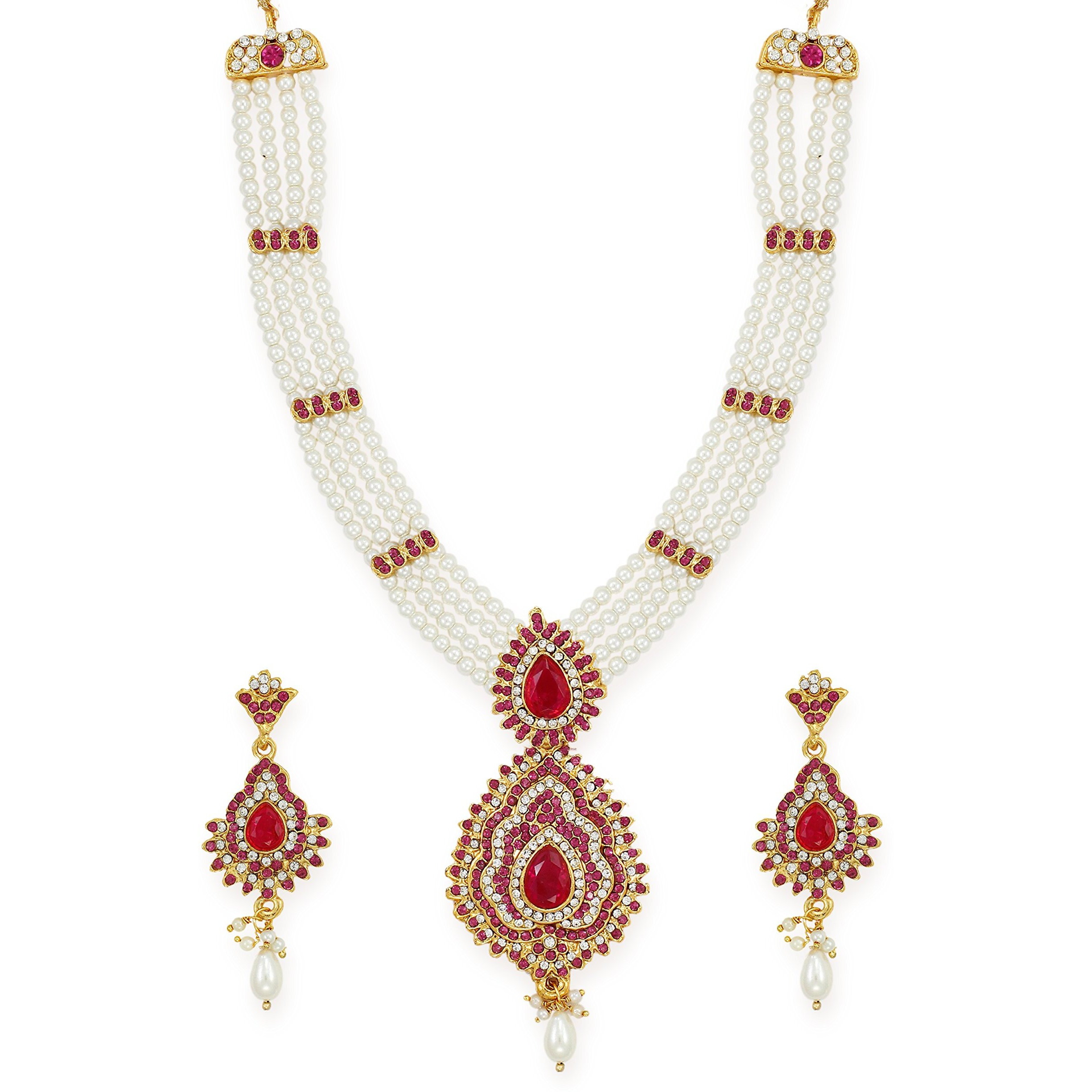 ZAVERI PEARLS Royal Look Ethnic Pearls Necklace Set-ZPFK6581