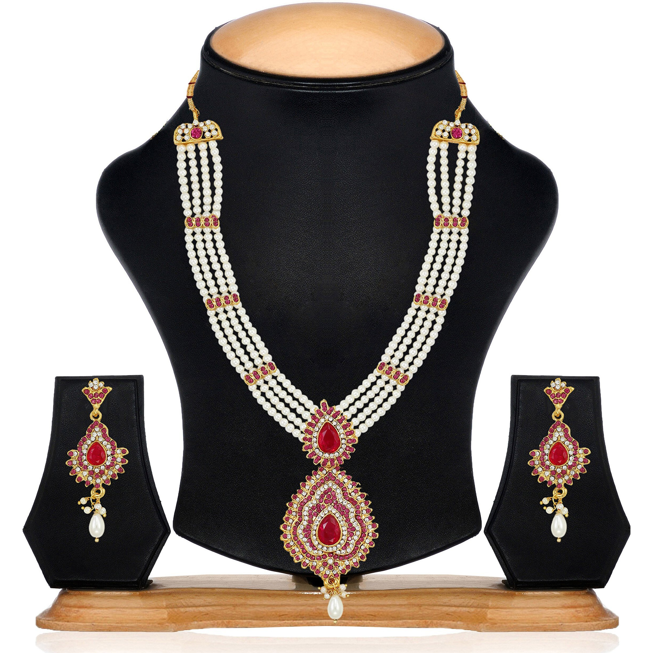 ZAVERI PEARLS Royal Look Ethnic Pearls Necklace Set-ZPFK6581