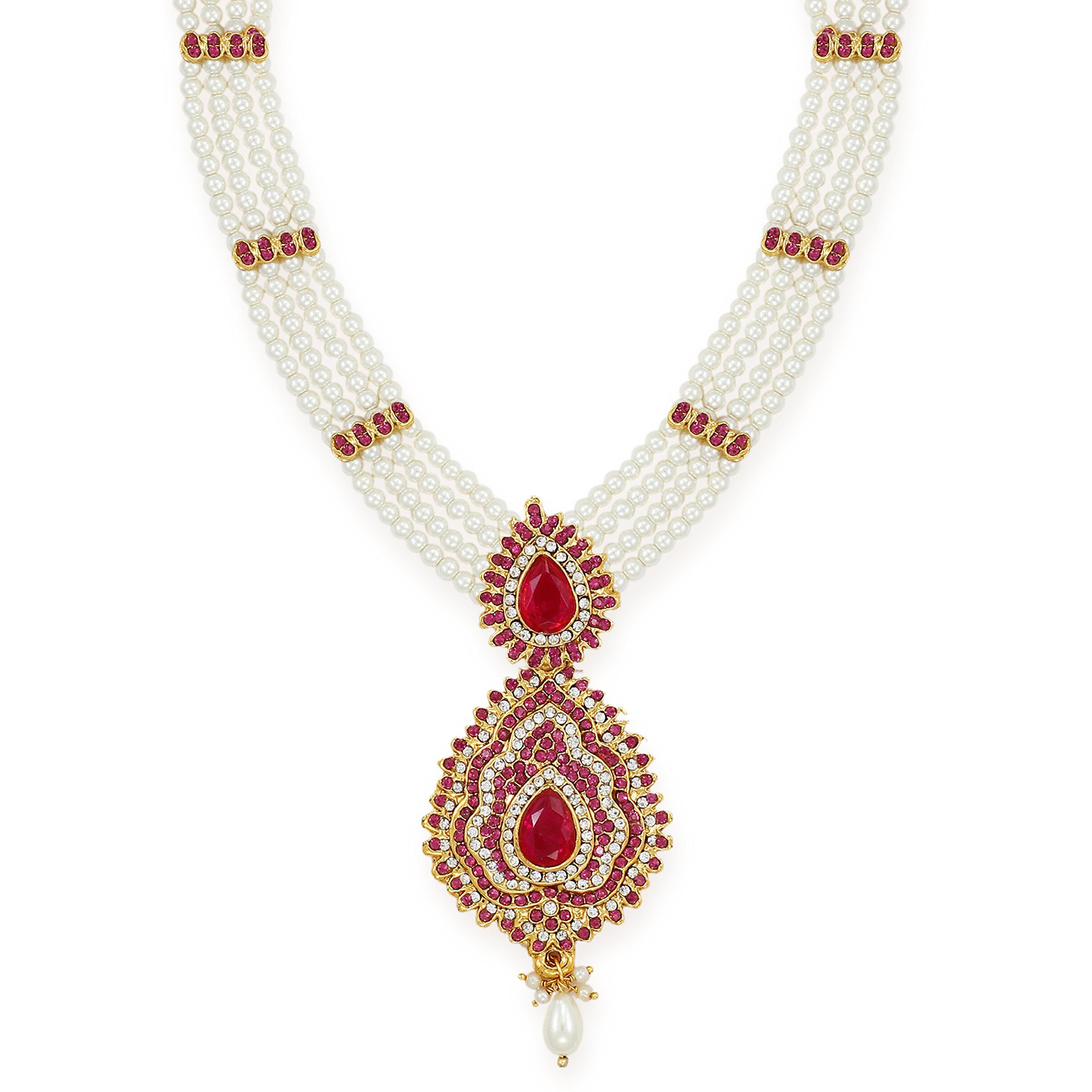ZAVERI PEARLS Royal Look Ethnic Pearls Necklace Set-ZPFK6581