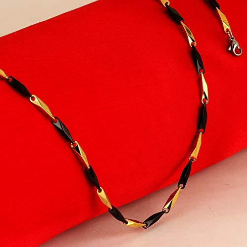Fashion Frill Jewelry Stainless Steel Chain Royal & Fancy Silver & Gold Plated Necklace For Men/Boys Women Gift