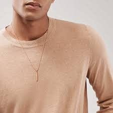 Haidery Personalised Stylish Brass Gold plated Customised Beautiful Locket Jewellery Gift Name Pendant Necklace for Men and Women for Birthday,Anniversary,Valentine day (Rose Gold)