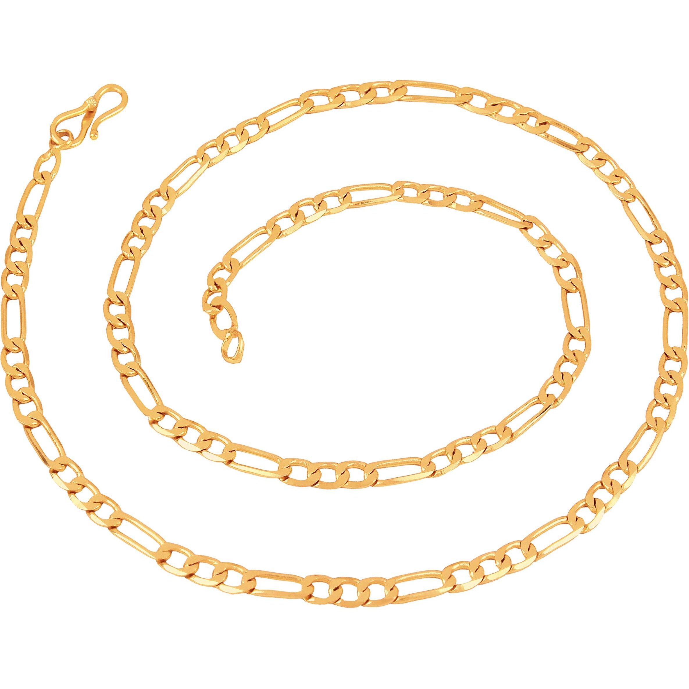 Fashion Frill Gold Plated 24 Inches Necklace Chain For Men Boys Women Girls