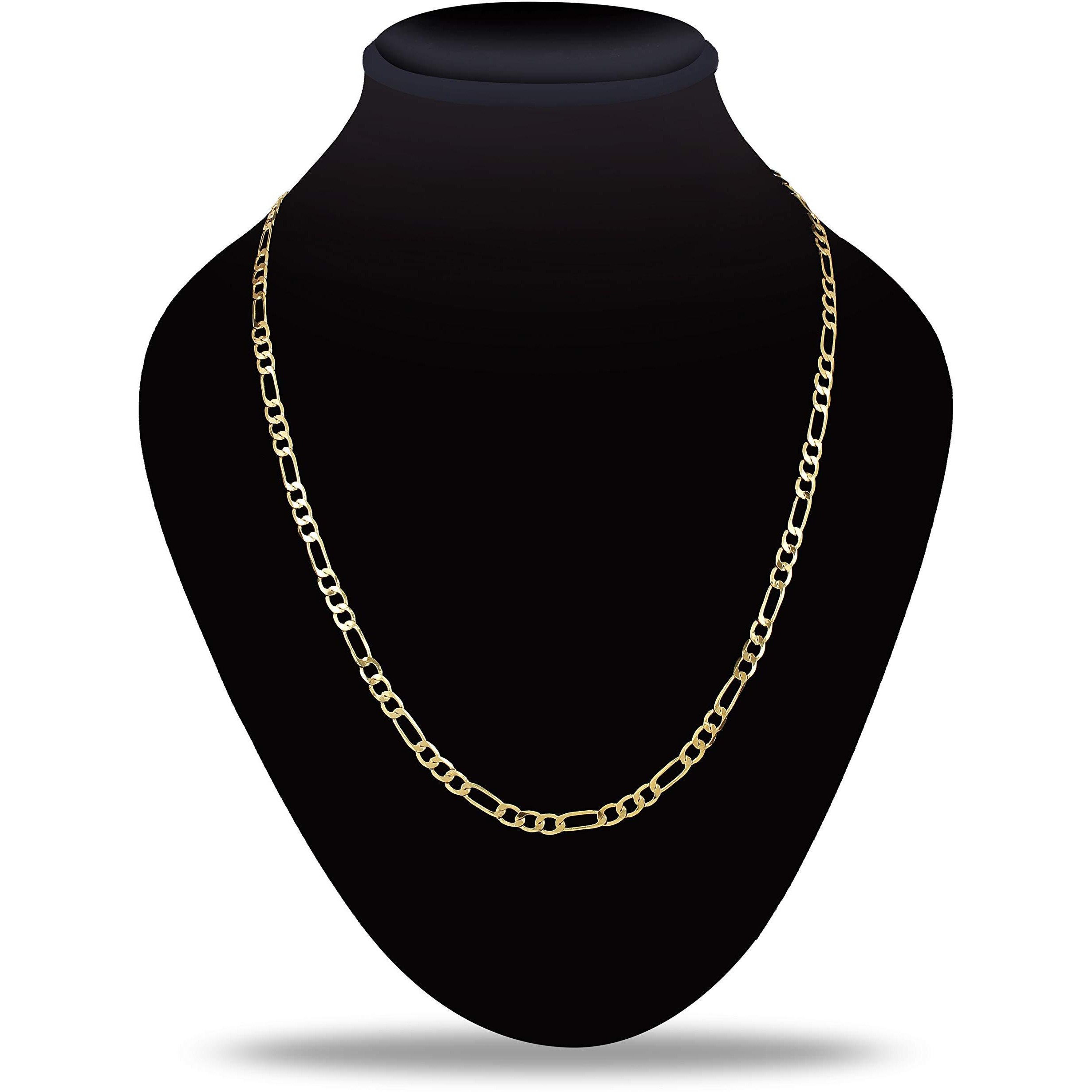 Fashion Frill Gold Plated 24 Inches Necklace Chain For Men Boys Women Girls
