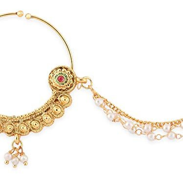 Zaveri Pearls Accessory for Women (Golden) (ZPFK8227)