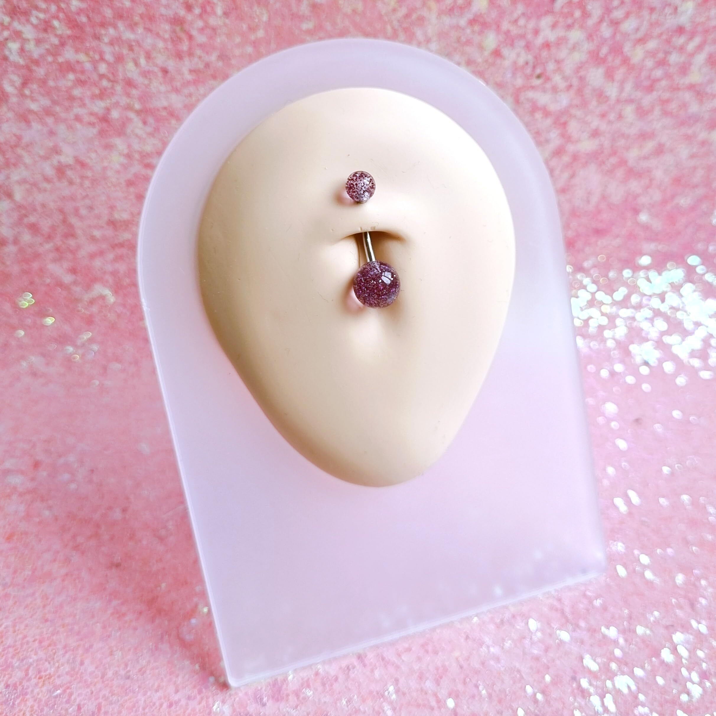 Via Mazzini 316L Surgical Stainless Steel Glitter Ball Belly Button Navel Ring for Women and Girls (BB0027) 5 Pcs