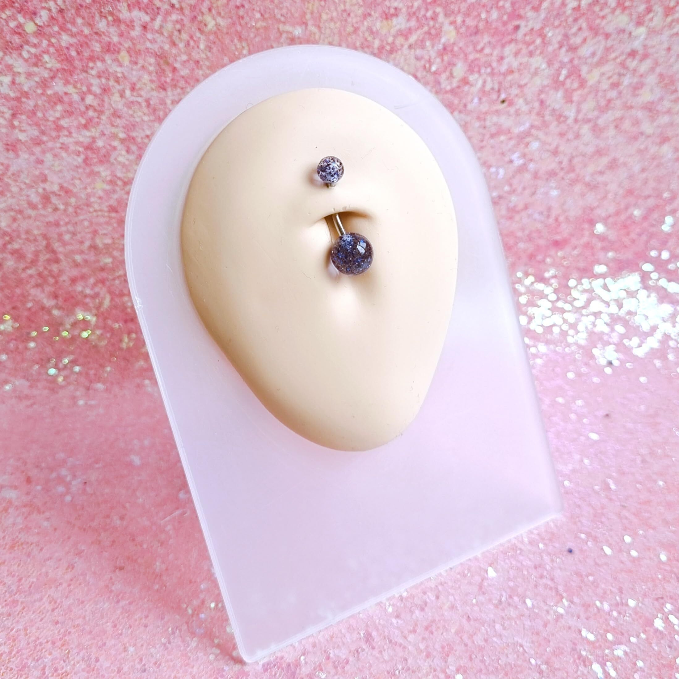 Via Mazzini 316L Surgical Stainless Steel Glitter Ball Belly Button Navel Ring for Women and Girls (BB0027) 5 Pcs