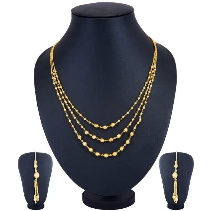 Sukkhi Dazzling Gold Plated Combo Necklace Set for Women (CBNS104235)