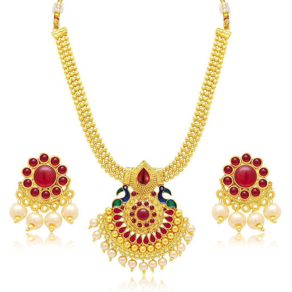 Sukkhi Jewellery Sets for Women (Golden) (403CB1900)