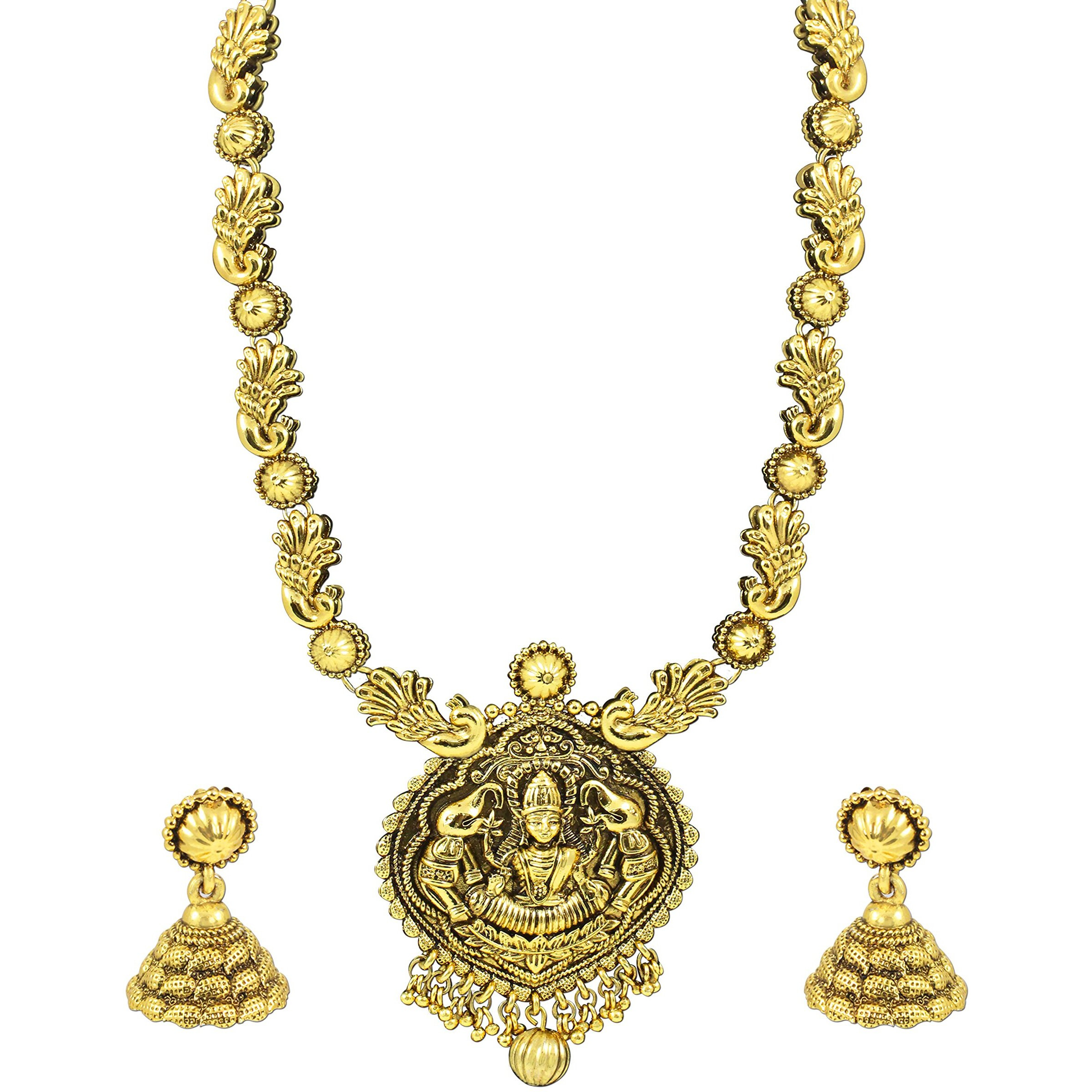 Zaveri Pearls Jewellery Set for Women (Golden) (ZPFK4644)