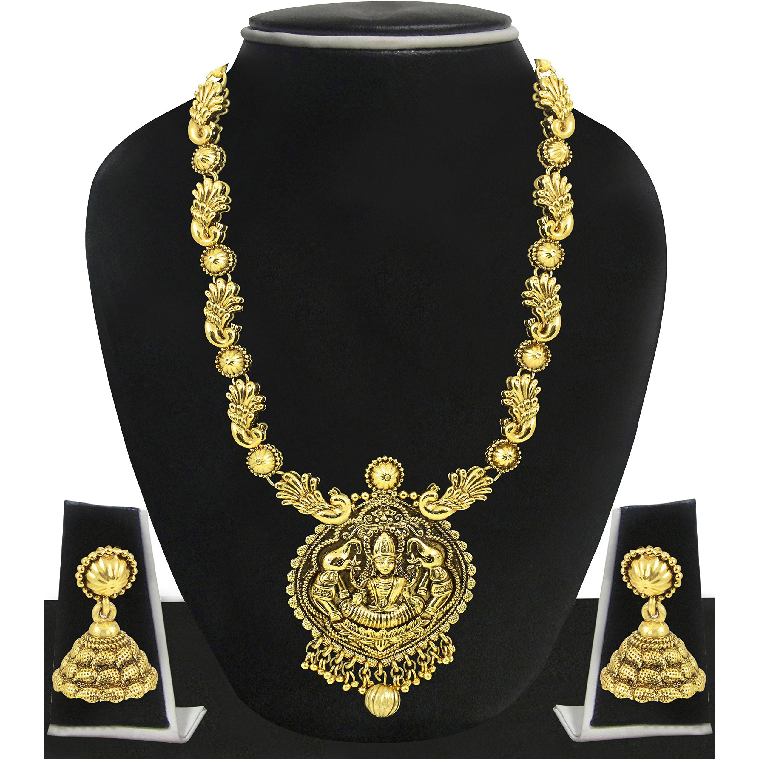 Zaveri Pearls Jewellery Set for Women (Golden) (ZPFK4644)