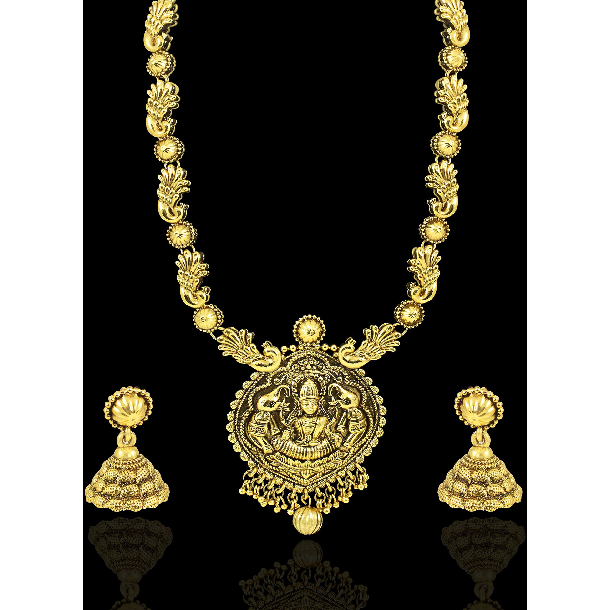 Zaveri Pearls Jewellery Set for Women (Golden) (ZPFK4644)