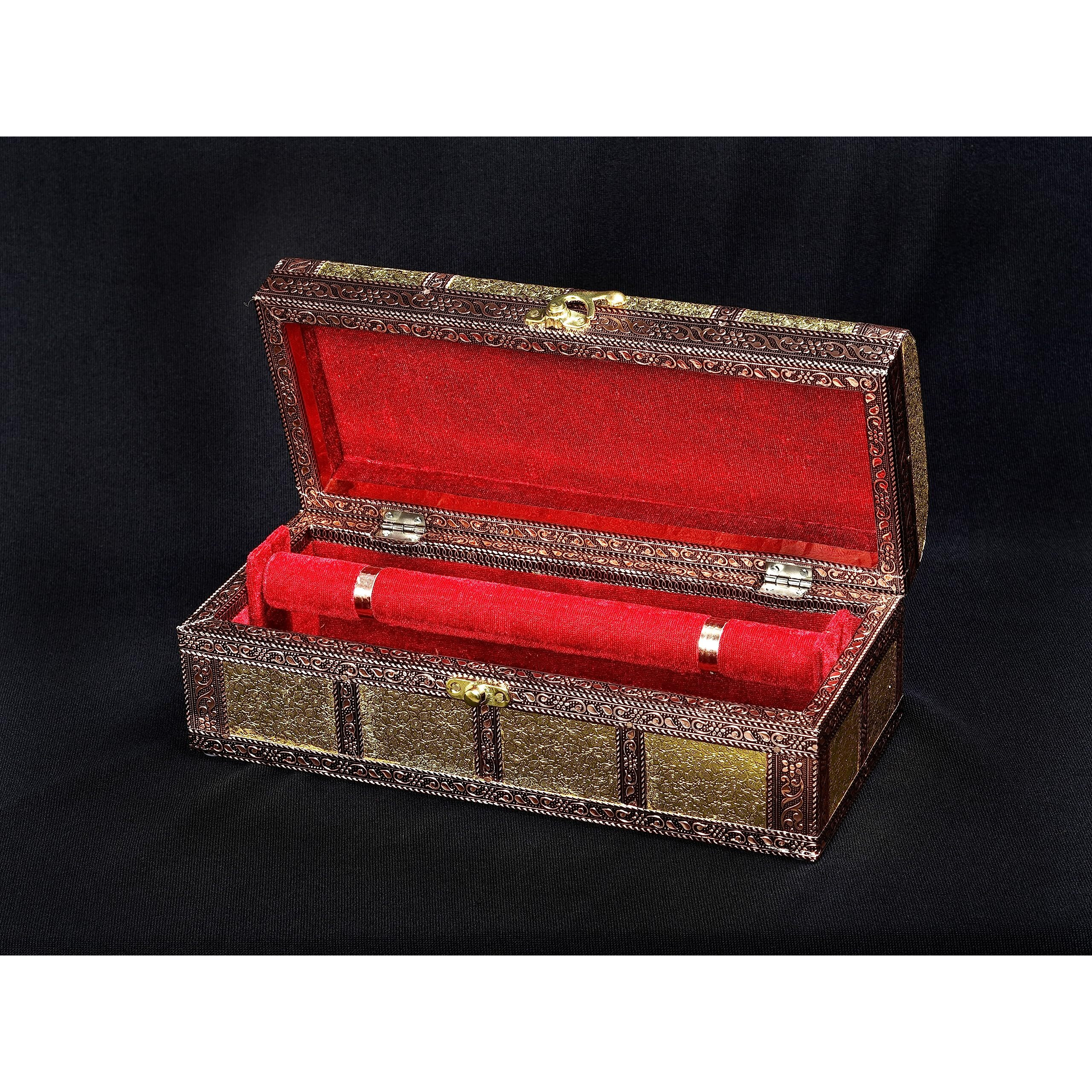 Shubh Empire Kart One Rod Bangle Box For Women,Boxes For Storage Wooden Big Size,Jewellery Box For Travelling,Bride,Poratble Chudi Organizer For Travel,Transparent Organiser-Made In India