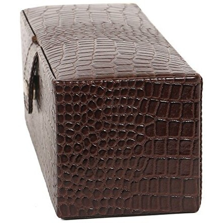C Comfort genuine leather Single roll bangle box bangle box wedding leather bangle box for women | 1 rod bangle box |bangle box travel bangle box for bride bangle box gift item (Brown)