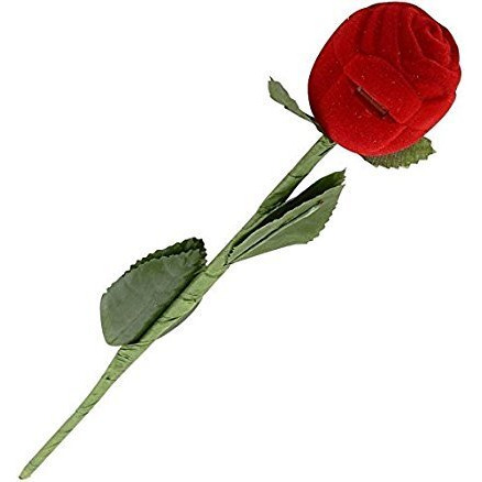 Kamla Sellers Red Velvet Rose Ring Box