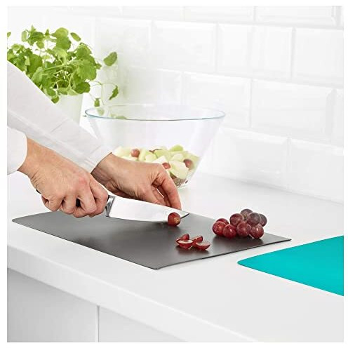 ledieu Polypropylene, plastic Finfrdela Bendable Chopping Board (Dark Grey/Dark Turquoise) 28 X 36 Cm (11X14  ) Pack Of 2 Pc