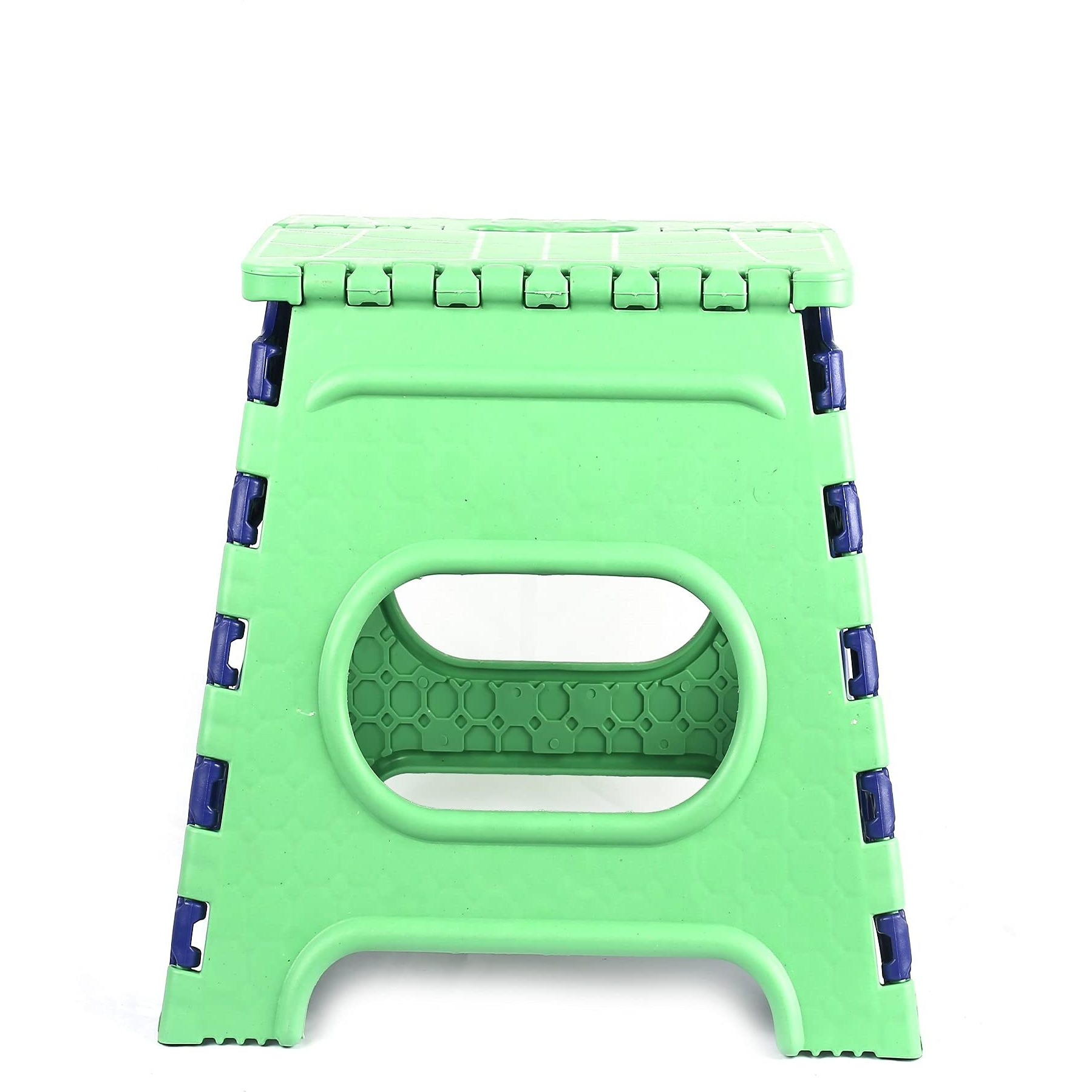 OLAHRAGA 12 Inch Folding Step Stool - Holds Up to 90 Kg - Lightweight Plastic Folding Stool for Kids or Adults, Kitchen, Bathroom, Bedroom and Living Room (Green)
