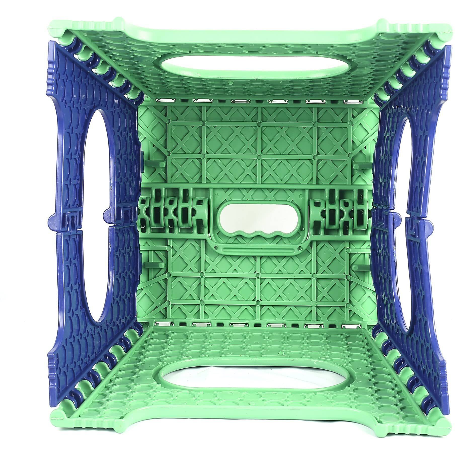 OLAHRAGA 12 Inch Folding Step Stool - Holds Up to 90 Kg - Lightweight Plastic Folding Stool for Kids or Adults, Kitchen, Bathroom, Bedroom and Living Room (Green)