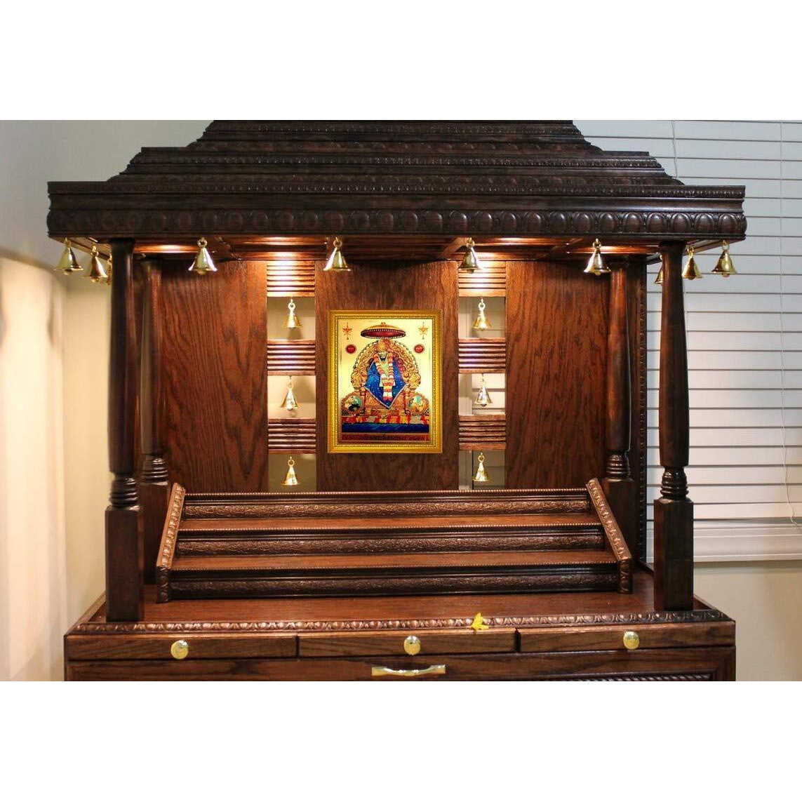 ADA Handicraft Aluminum Plated Wood Photo Frame (35 x 25 x 1 cm, Multicolour)