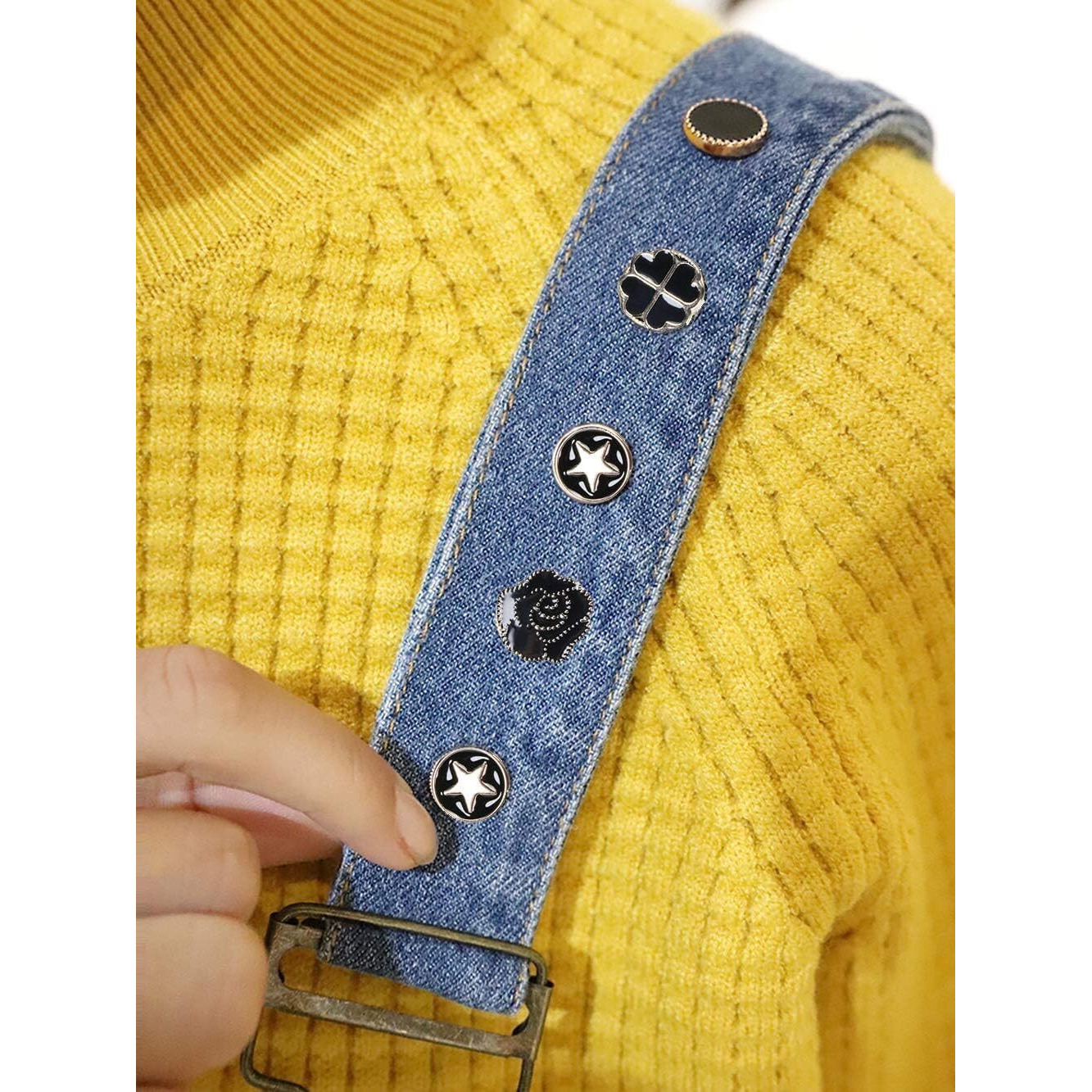 ARLICORPING 20Pcs Women Shirt Brooch Buttons Pearl No Sew Button Pins Instant Button Jeans Button Pins Women Shirt Safety Brooch (BROOCH BUTTON_PK_E)