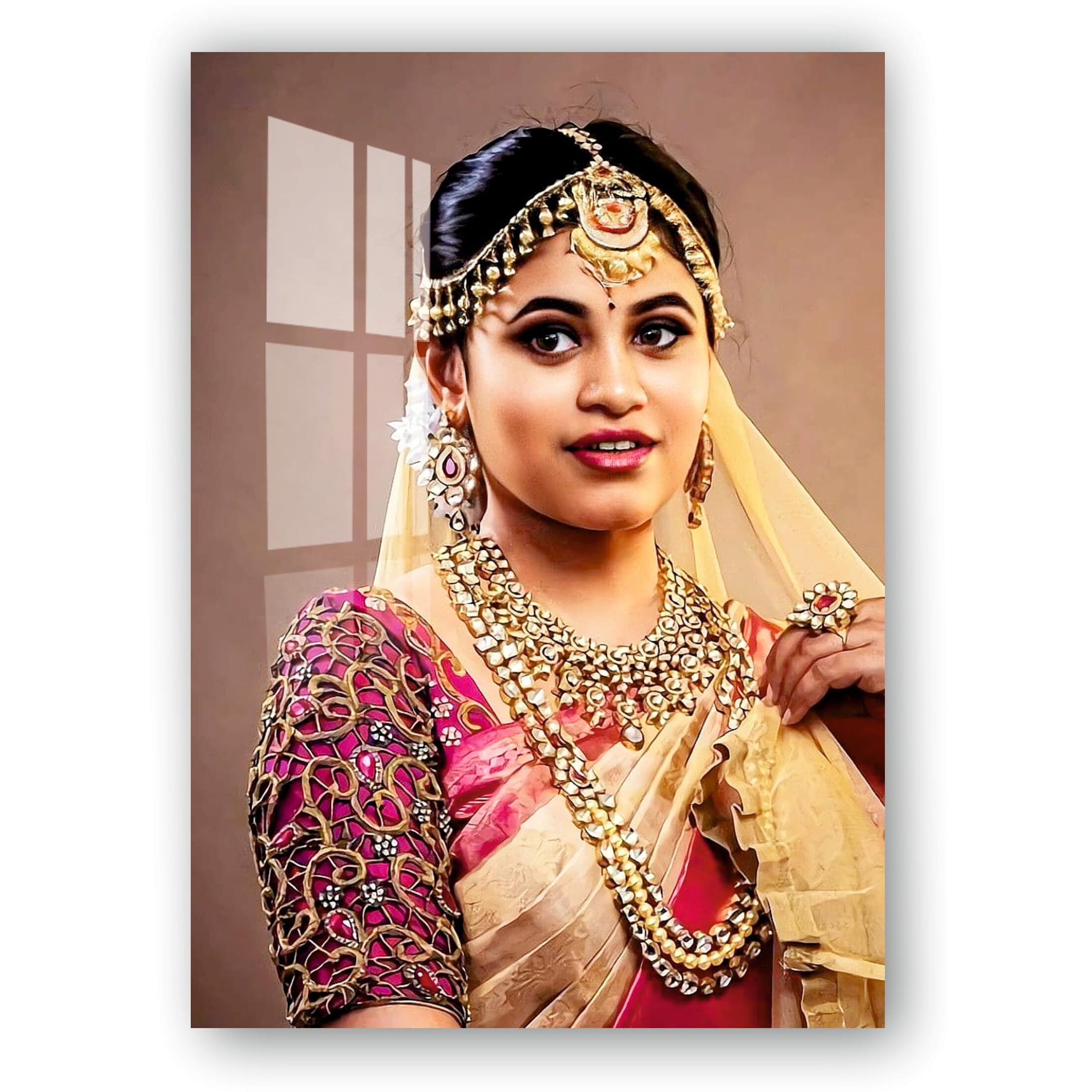 SP GRAPHICS Customised/Personalized Clear Acrylic Wall Mount Frameless Rectangular Picture Photo/Poster Frame For Anniversary, Birthday, Special Moment(Size 12x8 inch)